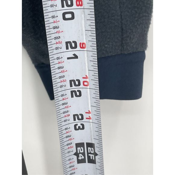 Lululemon Lab Jacket Siffra Hybrid 1/2 Zip Wool Blend Gray Blue Hooded New - Picture 9 of 14